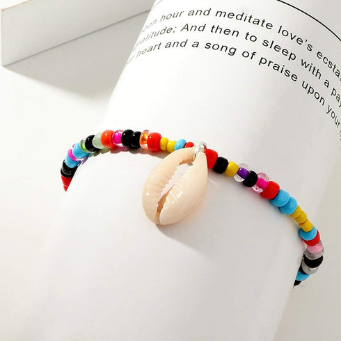 O Jeweky Beach Beads Anklets Multi-colored Shell Ankle Bracelets Chain Foot Jewelry for Women...
