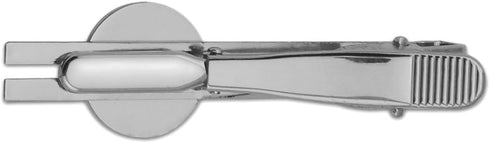 Superman USA American Flag Shield Logo Round Tie Bar Clip Clasp Tack Silver Color Plated...