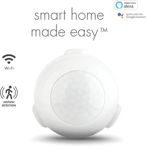 Globe Electric Wi-Fi Smart Motion Detector, No Hub Required, Battery Operated, White,50026...