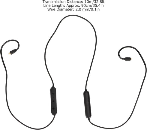 MMCX Bluetooth Adapter, Bluetooth Headphone Cable Adapter for Se215 Se315 Se425 Se535 Se846 Bluetooth Adapter...