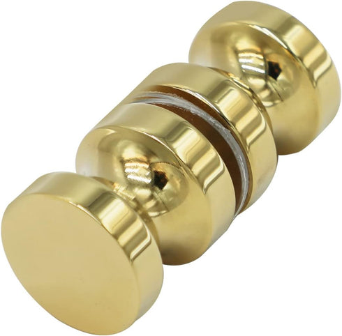 CKB Double Sided Shower Glass Door Knob, Polished Gold Finish with Solid 304 Stainless Steel Door Handle Pull for Bathroom. Compatible with 5/16" ...