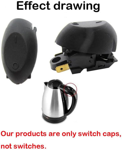 10 Pack Electric Kettle Switch Cap Replacement Button Switches ON OFF Control Knob Press Cover for Hot Water Heater Boiling Tea Kettles Boiler Rep...