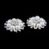 Artibetter 10pcs Pearl Rhinestone Flower Buttons Faux Pearl Button Embellishment Accessory Bags Shoes Dress and DIY Craft (Silver)...