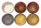 LUSTER DUST SET : (6 COLORS: EGYPTIAN GOLD, LUSTER GOLD, LUSTER PEARL, GOLDEN BRONZE, COPPER, FOSSIL SILVER)) (4 grams each Container) By Oh! Swee...