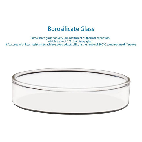 stonylab Glass Petri Dish, 75x15 mm Autoclavable Borosilicate Glass Cell Culture Dish Petri Dish with Clear Lid for Laboratory...