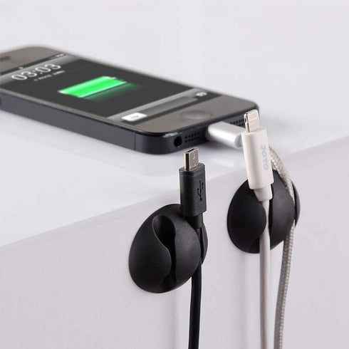 Cable Clips,Silicone Self Adhesive Cord Management,for Home,Office,Cubicle,Car Desk Cord Holder,Organizing Phone USB Charger Mouse Wire Organizer ...