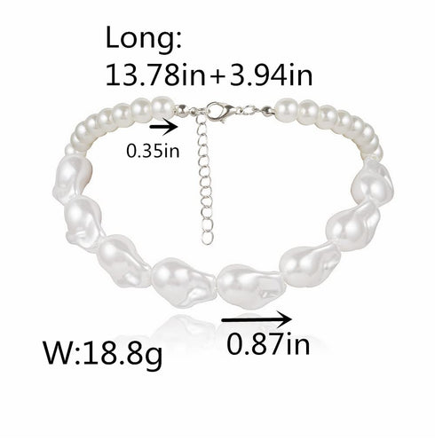 Sither Pearls Choker Necklace for Women Baroque Pearls Necklace Boho Pearls Choker Cute Jewelry for Gift...