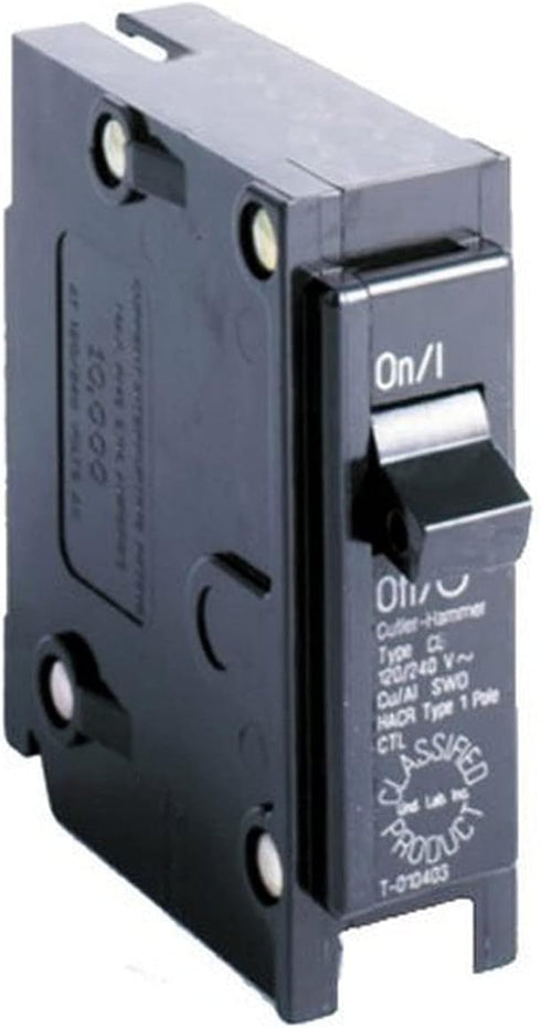 Eaton Corporation CL120CS Single Pole Ul Classified Replacement Breaker, 120V, 20-Amp...