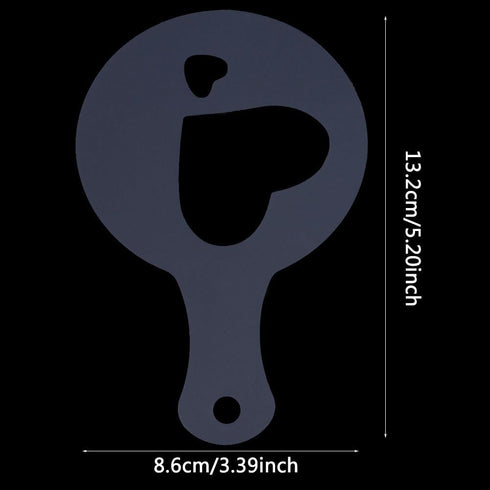 16Pcs Plastic Coffee Template Stencils for Cappuccino Chocolate Latte Strew Pad Art DIY Mold Tools...