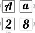 2 Inch Alphabet Letter Stencils for Painting - 62 Pack Letter and Number Stencil Templates for Painting on Wood, Reusable Cursive Numbers and Lett...