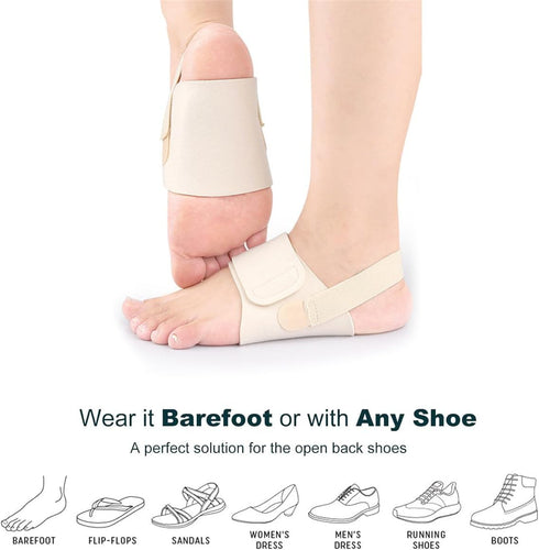 Arch Support Sleeves - Upgrade Adjustable Orthotic Wrap Compression Arch Support Brace with Gel Pad for Flat Feet & Plantar Fasciitis Pain Relief ...