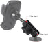 Double Socket Arm (Length 2.4") Connects to 17mm Ball Head Adapter Only, Compatible with 17mm Ball Car Phone Holder and Garmin GPS Mount...
