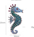 Sparkling Rhinestone Seahorse Brooches Pin Fashion Cute Lapel Pin Sea Animal Brooch Badge Pins for Kids Women Jewelry Gifts...