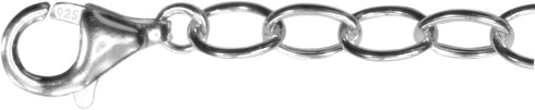 925 Sterling Silver Chain Extenders for Pendant Necklace Bracelet Anklet Made in Italy (Set 2pcs)...