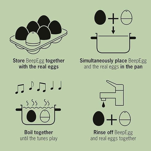 BeepEgg Basic Red – Egg Timer for Boiling Eggs – Musical Egg Cooker for Soft, Medium, Hard Boiled Eggs – Food Safe – Singing Floating Egg Timer – ...