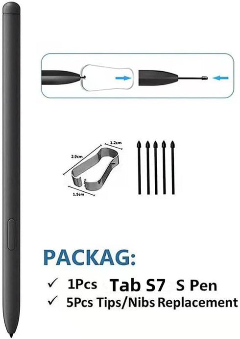Galaxy Tab S7 S Pen.Stylus Pen(Without Bluetooth) Slim 0.7mm Pen Tip, 4,096 Pressure Levels for Samsung Galaxy Tab S7 I S7+,Tab S8 I S8+I S8Ultra,...
