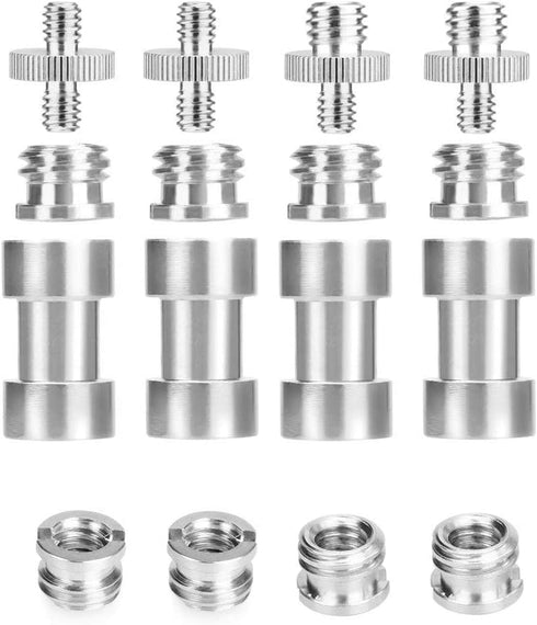 UTEBIT Camera Screw 1/4 to 3/8 Adapter Thread Adapter Set Camera Spigot Convert Mounting Screws Tripod Screw Compatible for Magic Arm Crab Clamp B...
