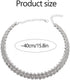 Rhinestone Choker Necklace Silver Chokers Crystal Layered Necklaces Sparkly Prom Party Collar Neck Jewelry for Women...