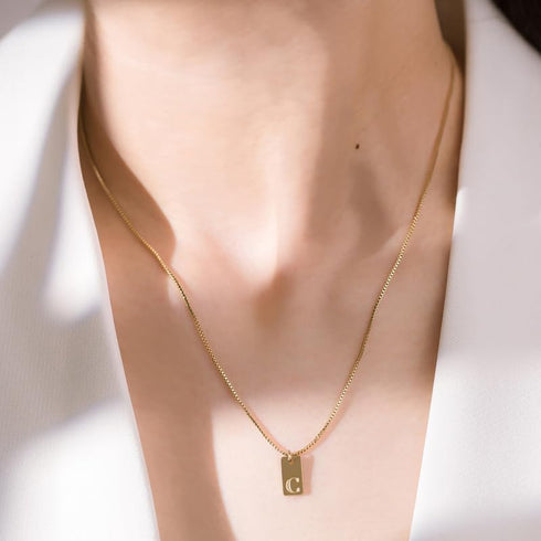 14K Gold Plated Chain Letter B Necklace Jewelry Trendy Dainty Simple Hypoallergenic Fashion Pendant Custom Initial Charm Gold Chain Gifts Accessor...