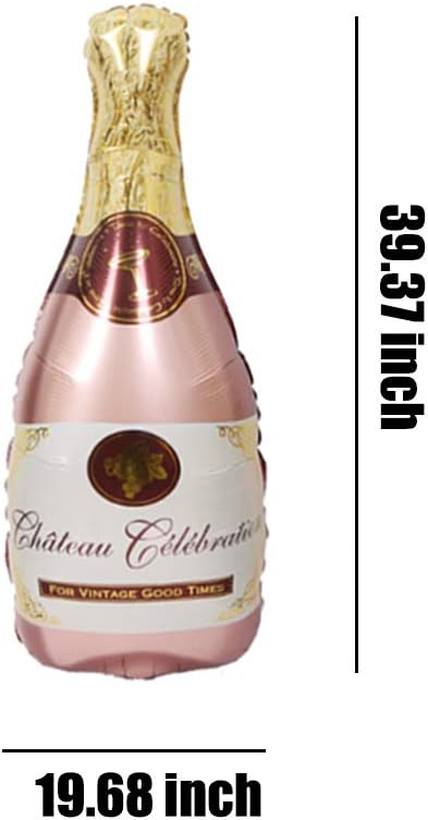 Champagne Bottle Balloons Champagne Glass Balloon Mylar Foil Balloons Birthday Engagement Bachelorette Party Bridal Shower Wedding Celebration Ann...