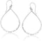MIMI 925 Sterling Silver Hammered Open Teardrop Hoop Earrings...