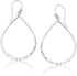 MIMI 925 Sterling Silver Hammered Open Teardrop Hoop Earrings...