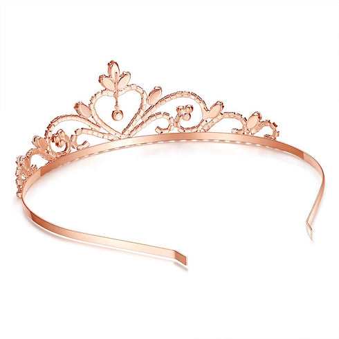 Lovelyshop Princess Rhinestone Wedding Tiara-Rose Gold...