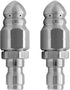 Beduan Pressure Washer Sewer Jetter Nozzle Stainless Steel for Cleaning Sink Drain Pipe 5000PSI(2 Sets)...