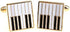 Piano Keys Music Pair Cufflinks in a Presentation Gift Box & Polishing Cloth...