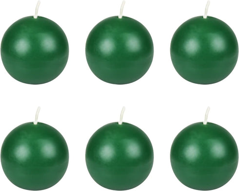 Zest Candle 6-Piece Ball Candles, 3-Inch, Hunter Green...