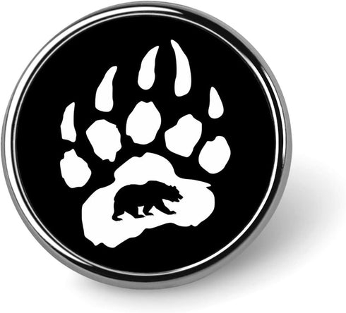 Bear Paw Brooch Pins for Men Women Fashion Round Badge Collar Pin Dress Jacket Bag Decor...