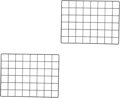 Amosfun 2pcs Shelf Iron Net Adornment Hanging Net Metal Grid Wall Panel Picture Wall Decor Photo Frame Wall Stand Grid Wall Panels Picture Wall Ha...