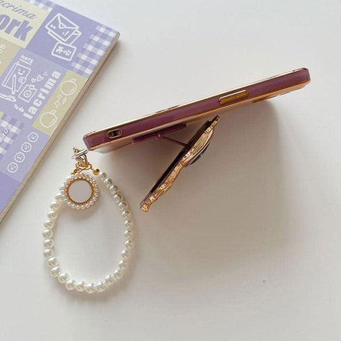 Pink Cute Phone Stand Holder, Cell Phone Astronaut Hidden Kickstand for Desk, Astronaut Phone Holder, Adjustable Tablet Phone Ring Stand with 3D M...