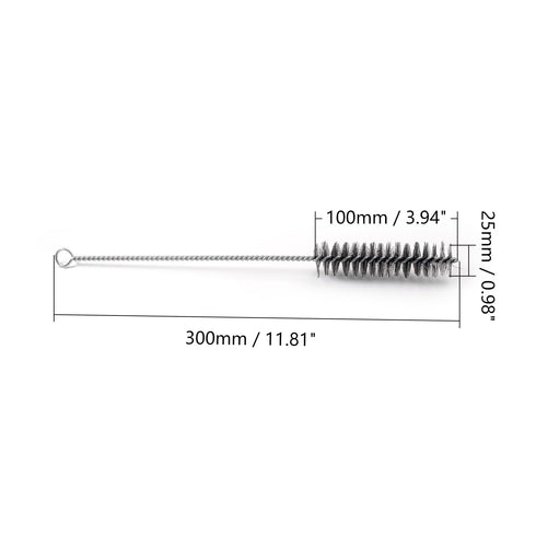 Utoolmart Wire Tube Brushes, Stainless Steel Bottle Bristle Cleaning Spiral Power Pipe Brush, 1.0-inch Diameter 12-inch Long-Handle Cleaner for Au...