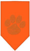 Pet and Dog Bandana Rhinestone, Paw Gold Orange Large...