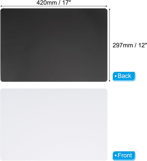 PATIKIL Magnetic Dry Erase Whiteboard Paper, 17" x 12" Adhesive Dry Erase Board Sticker Round Angle Side Magnetic Whiteboard Paper with Marker Era...