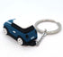 Keychain with MINI Cooper(Silicone Model), 3D OM, Stylish Cute Adorable, Silver Chain (Blue),KM1-B1...
