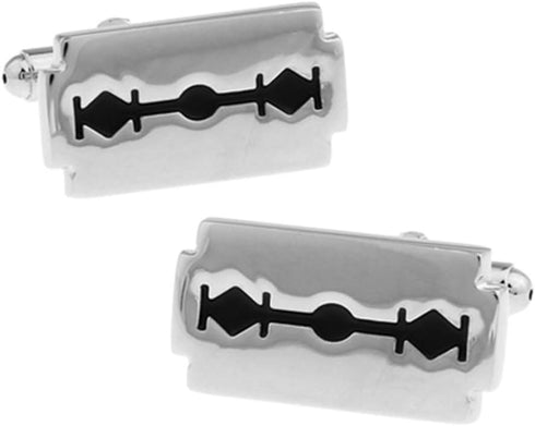 Shaving Barber Punk Razor Blade Cufflinks...