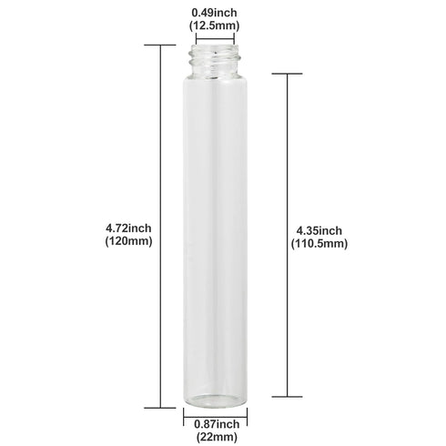 30ml Clear Glass Vials with Screw Caps and Plastic Stoppers, Small Liquid Sample Vial, Test Tubes, Leak-Proof Vial, 12PCS...