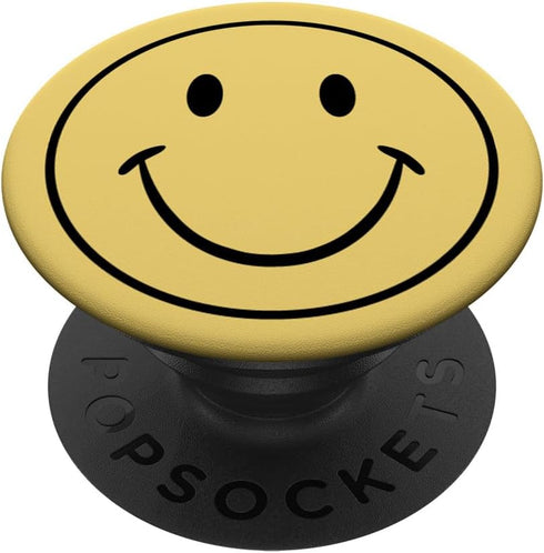 HAPPY FACE - SMILE - RETRO 70'S GRAPHIC PopSockets PopGrip: Swappable Grip for Phones & Tablets PopSockets Adhesive PopGrip...