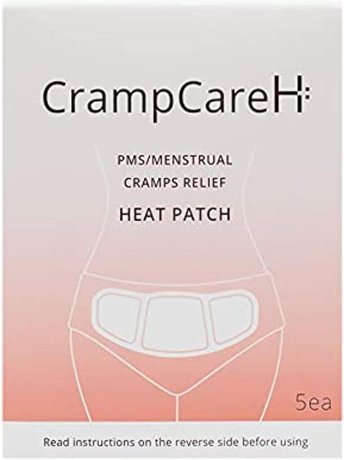 (5 Patches) CrampCareH PMS/Menstrual Cramps Relief Heat Patch with Wide Wings, FDA Registered...