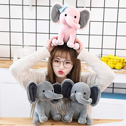 Stuffed Elephant Animal Plush Toys 9 Inch (Pink)...