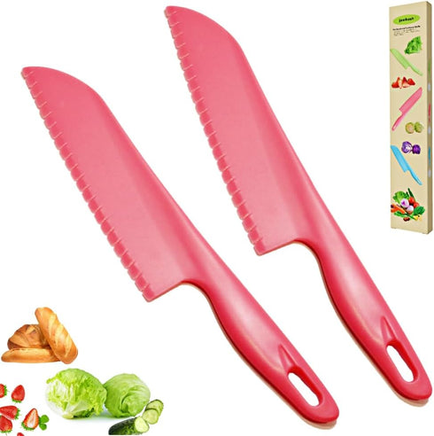 11" Professional Plastic Lettuce Knife with Serrated Edges for Cutting Salad Fruit Cake Bread Brownie Lasagna or Various Veggies, Pizza Cutter, Ny...