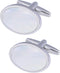 Oval White Mother of Pearl Cufflinks in Gift Box Cuff Links for Formal Business Wedding Anniversary Dress...