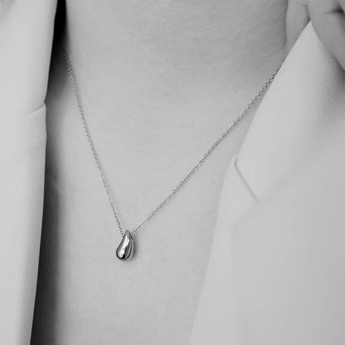 Jude Jewelers Stainless Steel Water Tear Drop Charm Wedding Statement Anniversary Party School Holiday Collar Necklace...