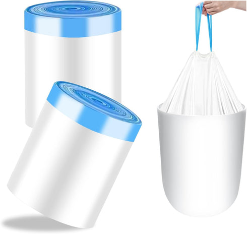 4 Gallon Drawstring Trash Bag, Small 15 Liter Garbage Bags, 40 Count...