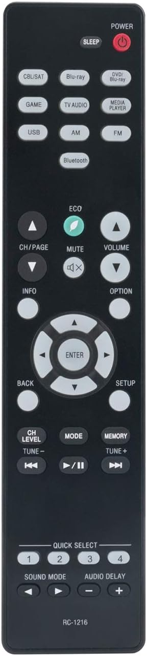 RC-1216 RC1216 Replace Remote Control fit for Denon AV Surround Stereo Receiver AVR-S530BT AVR-S540BT AVR-X550BT AVR-X540BT AVR-X250BT AVRS530BT A...