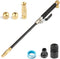 Hydro Jet Deep High Pressure Power Washer with Brass Garden Hose End Power 2 Nozzles for Home Outdoor Window Cleaning Car Water Washing Black(Adju...