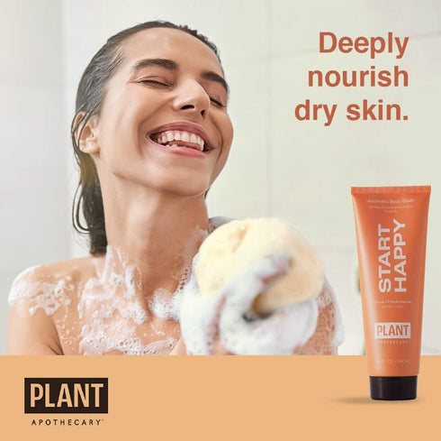 Natural Moisturizing Body Wash Start Happy 8.4oz Citrus Aromatherapy Body Wash for Women and Men with Bergamot and Vitamin C...