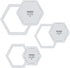 Quilting Templates & Rulers for Patchwork Acrylic Stencils Set of 3 Hexagon Template Shapes for Sewing Machines...